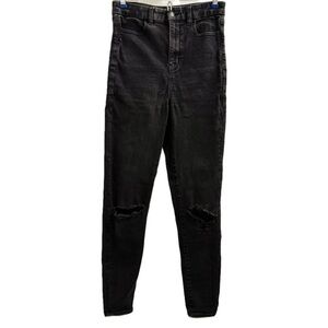 American Eagle Curvy Highest Rise Jeggings in Faded Black